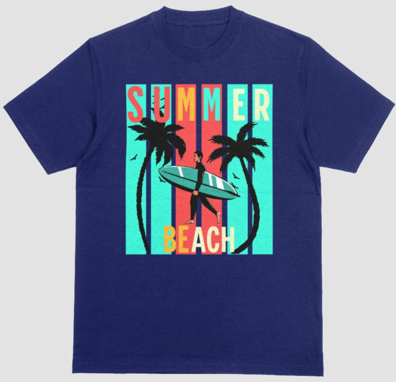 Summer Beach T-shirt unisex short sleeve T-shirt, Cotton T-shirt, Pretty Shirt, Graphic T-Shirt, Handmade Clothing.