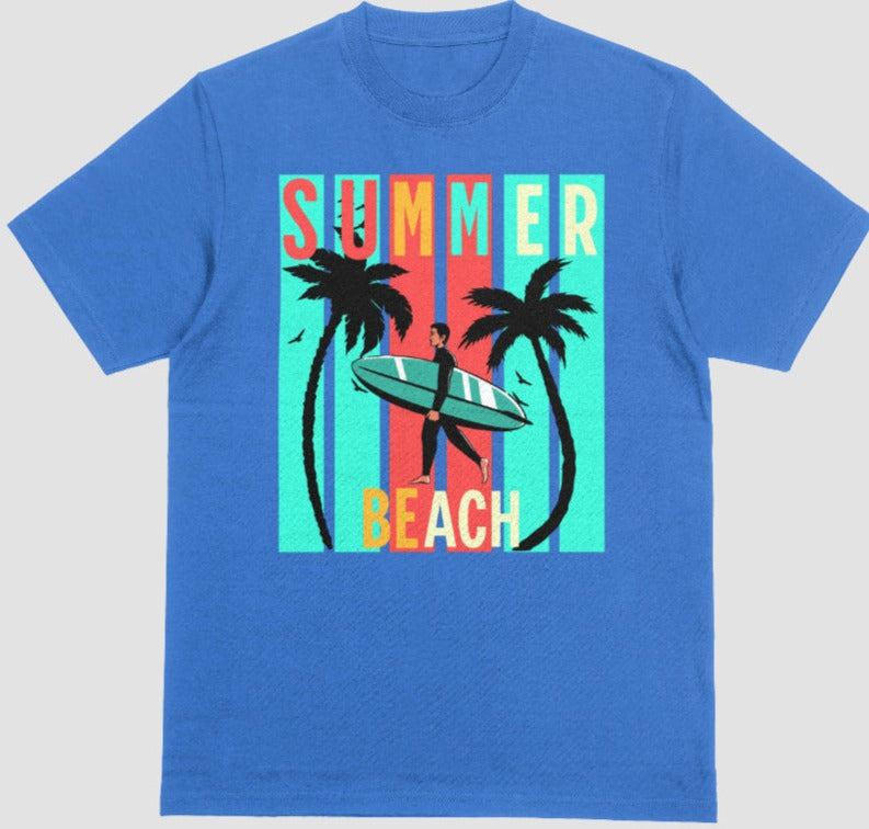 Summer Beach T-shirt unisex short sleeve T-shirt, Cotton T-shirt, Pretty Shirt, Graphic T-Shirt, Handmade Clothing.