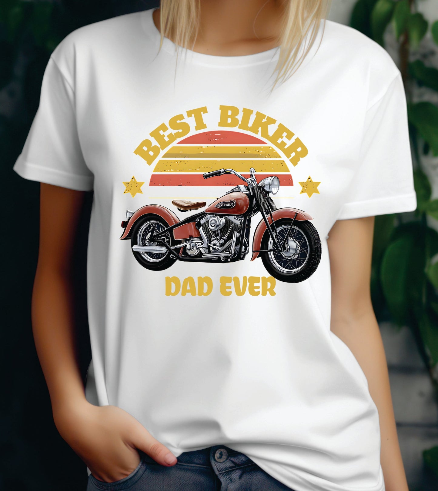 Best Biker Dad Ever: Vintage Motorcycle T-Shirt