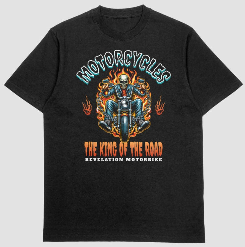Motorcycles the King of the Road T Shirt, Love Pride Gift, Graphic Tee, cotton, Unisex T-shirt